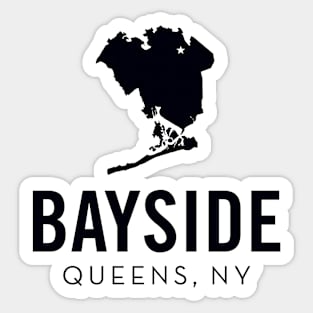 Bayside, Queens - New York (black) Sticker